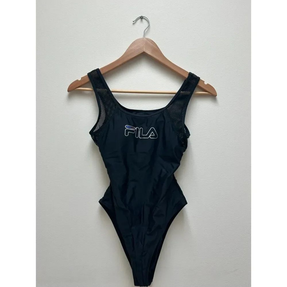 FILA Black Chic Mesh Swimsuit size XS